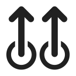 Double Swipe Up SVG Icon